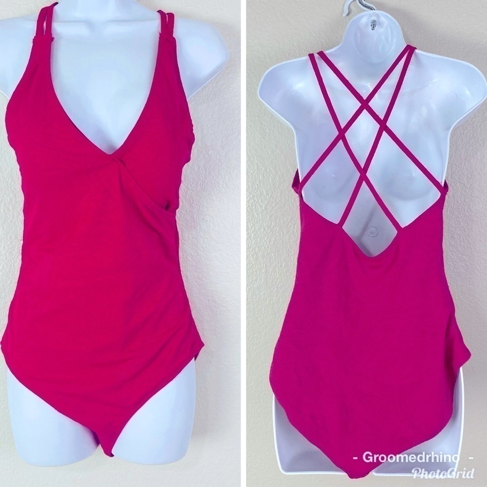 Tropical Escape Pink Jacquard Paisley One Piece Swimsuit
